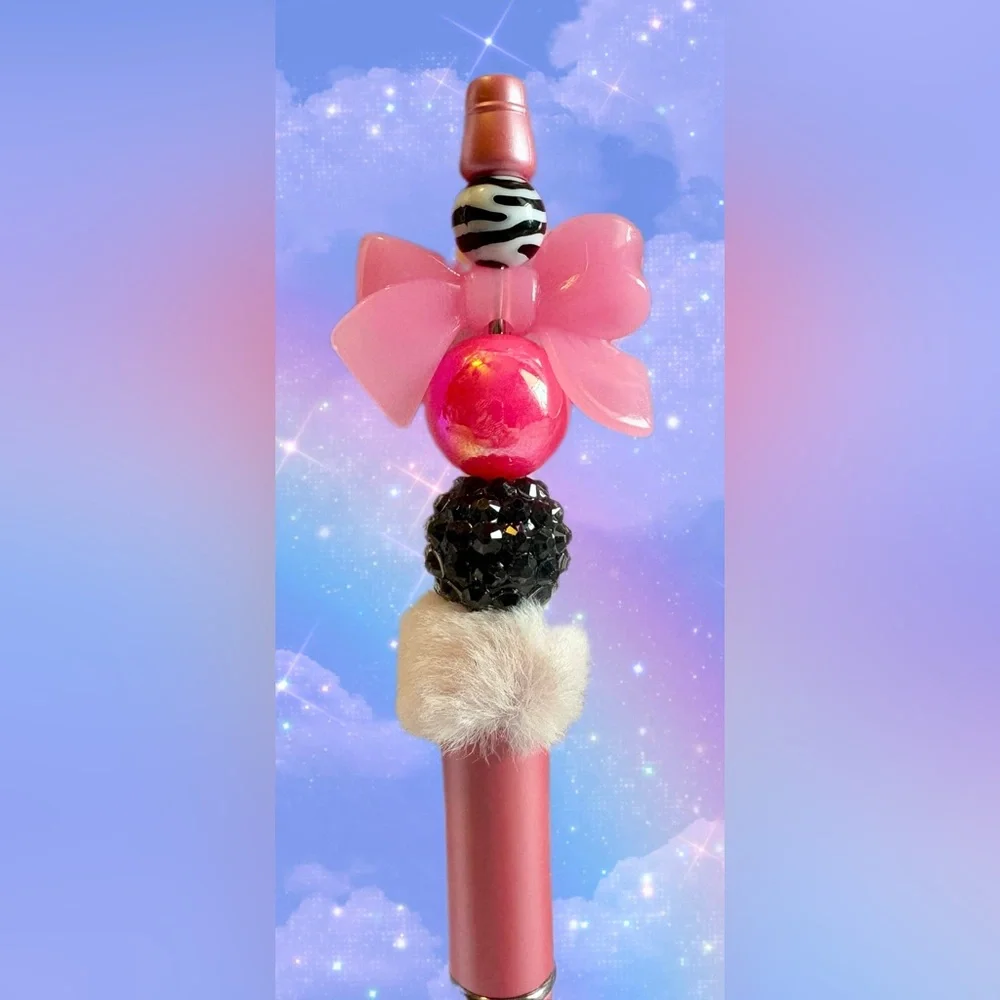 Pretty Pink Bow - Custom Ink Pen